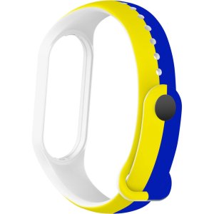 Ремінець до фітнес браслета Armorstandart для Xiaomi Mi Band 4/3 Blue/Yellow (ARM65667)