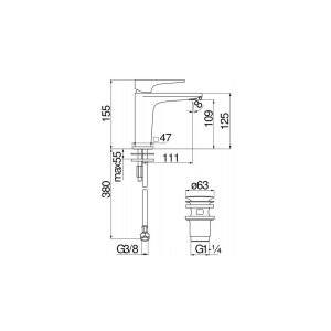 Змішувач NOBILI SE124118/2CR