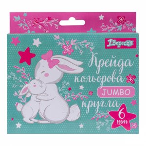 Крейда 1 вересня кольорова 6 шт. JUMBO "Bunny" (400429)