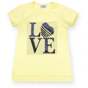 Набір дитячого одягу Breeze з написом "LOVE" із паєток (8307-128G-yellow)