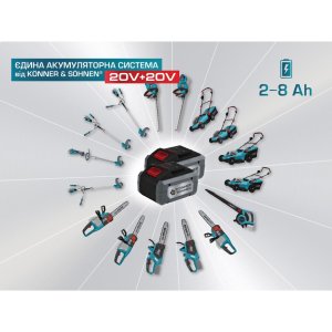 Зарядний пристрій для акумуляторів інструменту Konner&Sohnen KS C24A, 20V, 230В, 2.4А, 0.42кг (KSC24A)