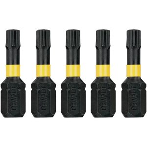 Набір біт DeWALT IMPACT TORSION, ударні, Torx, Т25, L = 25 мм, 5 шт (DT7382T)