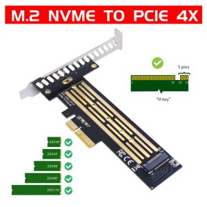 Контролер Dynamode M.2 SSD NVMe M-Key to PCI-E 3.0 x4/ x8/ x16, full profile br (PCI-Ex4- M.2 M-key)