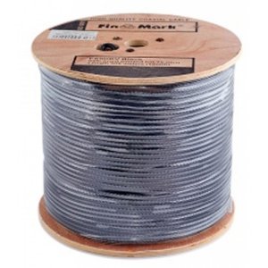 Кабель телевізійний FinMark RG-660, CCS, +steel wire, 305м, black (F660BVM_305_black)