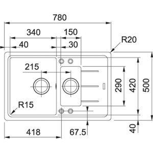 Мийка кухонна Franke BASIS BFG 651-78 (114.0272.603)