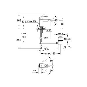 Змішувач Grohe Eurocube bidet (23138000)