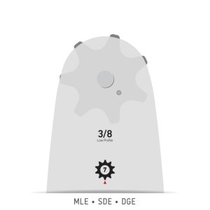 Шина для ланцюгової пили Oregon 3/8'', 1.1 мм, довжина 12''/30 см (124MLEA041)