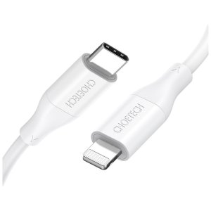 Дата кабель USB-С to Lightning 1.0m USB2.0 30W MFI Choetech (IP0040-WH)