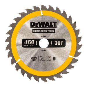 Диск пильний DeWALT СONSTRUCTION , 160 х 20 мм, 30 z, АТВ, 10 градусів (DT1932)