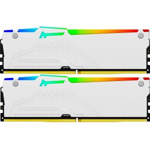 Модуль пам'яті для комп'ютера DDR5 32GB (2x16GB) 5200 MHz Beast White RGB Kingston Fury (ex.HyperX) (KF552C36BWEAK2-32)