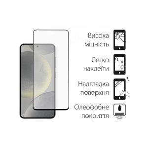 Скло захисне Dengos Full Glue Samsung Galaxy S24 (black) (TGFG-351)