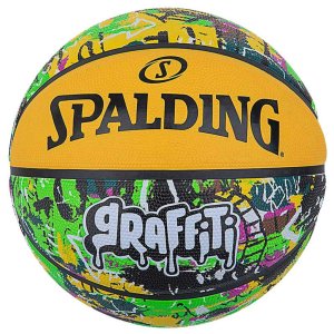 М'яч баскетбольний Spalding Graffitti жовтий, мультиколор Уні 7 84374Z (689344405964)