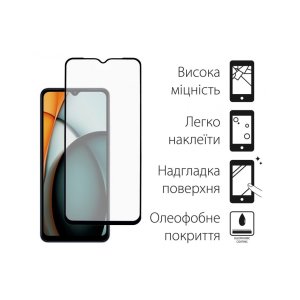 Скло захисне Dengos Full Glue Xiaomi Redmi A3 (black) (TGFG-349)