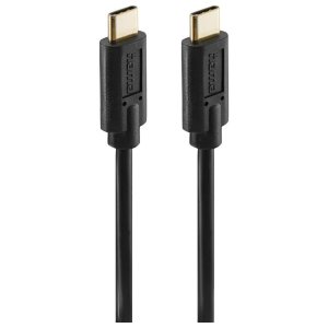 Дата кабель USB-C to USB-C 1.5m Black Hama (00086409)