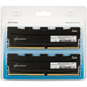 Модуль пам'яті для комп'ютера DDR4 16GB (2x8GB) 3200 MHz Black Kudos eXceleram (EKBLACK4163222AD)