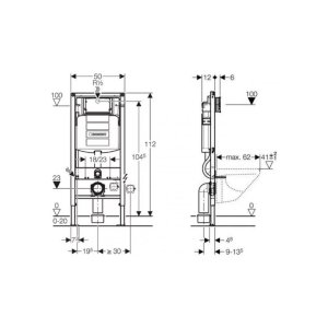 Інсталяція Geberit Duofix д/підв. унітазу (12см) (111.300.00.5)