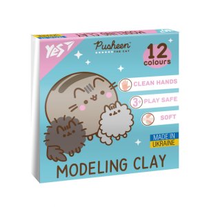 Пластилін Yes Pusheen 12 кольорів 240 г (540669)