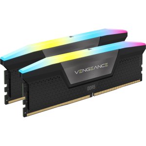 Модуль пам'яті для комп'ютера DDR5 48GB (2x24GB) 5200 MHz Vengeance RGB Black Corsair (CMH48GX5M2B5200C38)