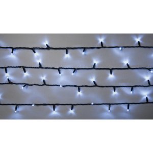 Гірлянда Delux STRING 200 LED 20m білий/чорний IP44 EN (90009110)