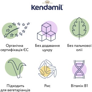 Дитяча каша Kendamil Organic Безмолочна рисова з 4-6 місяців 120 г (92000010)