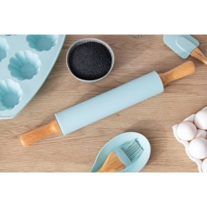 Качалка Ardesto Tasty baking 43,5 см Silicon/Wood Tiffany Blue (AR2323T)