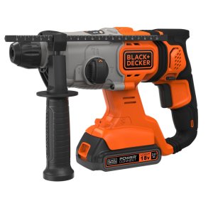 Перфоратор Black&Decker SDS-Plus,18 В, 2Ah, 1.2 Дж, 3 режими, сумка, 2.2 кг (BCD900D1S)