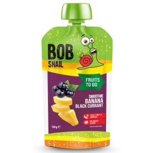 Дитяче пюре Bob Snail Смузі банан, чорна, смородина 120 г (1740817)