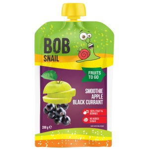 Дитяче пюре Bob Snail Смузі Яблуко-Чорна Смородина пастеризоване 200 г (1740810)